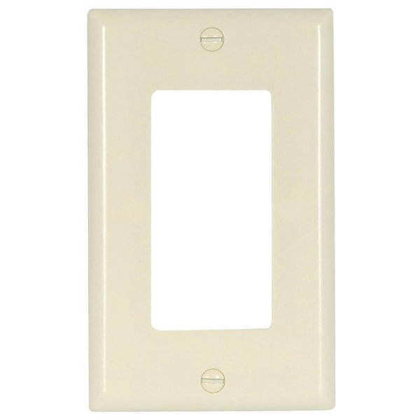 Eaton Wiring Devices Wallplate, 412 in L, 234 in W, 1 Gang, Thermoset, Light Almond, HighGloss 2151LA-BOX